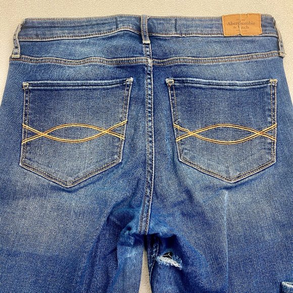 Abercrombie & Fitch Womens Jeans Size 10L W30xL33 Stretchy One Issue See Pics - Picture 5 of 6
